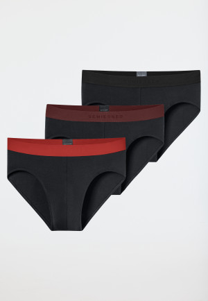 Lot de 3 slips rio Organic Cotton Ceinture élastique tissée multicolore - 95/5