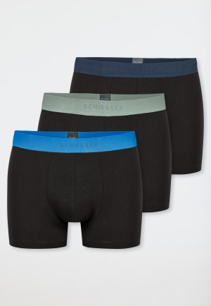 Shorts 3er-Pack Organic Cotton Webgummibund mehrfarbig - 95/5