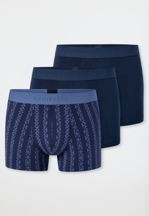 Lot de 3 shorts unis/imprimés multicolores - 95/5