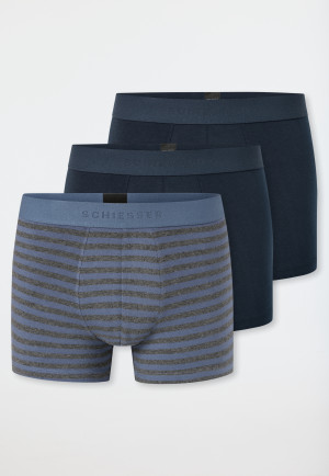 Shorts, set van 3, effen/gestreept, meerkleurig - 95/5