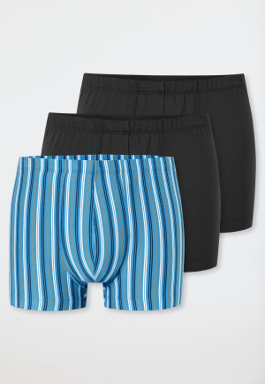 Shorts 3-pack Organic Cotton plain/ringed multi-colored - 95/5
