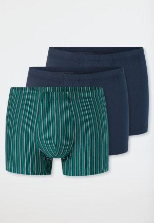 Lot de 3 shorts unis/rayés multicolores - 95/5