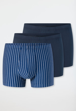 Shorts 3er-Pack uni/geringelt mehrfarbig - 95/5