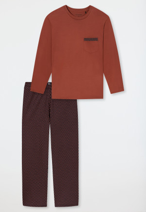 Pyjama long imprimé cuivré - « Comfort Nightwear »