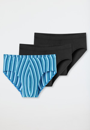 Supermini 3er-Pack Organic Cotton uni/geringelt mehrfarbig - 95/5