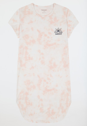 Sleep shirt short sleeve Organic Cotton Batik soft pink - Nightwear
