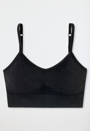 Bustier seamless herausnehmbare Pads schwarz - Casual Seamless