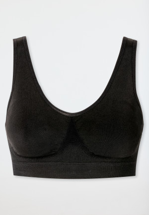 Bustier seamless removable pads black- Classic Seamless