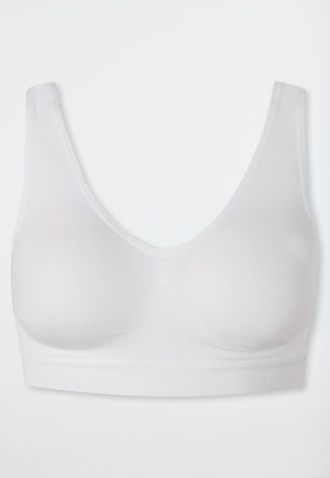 Bustier naadloos verwijderbare pads wit - Classic Seamless