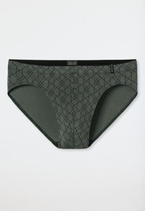 Supermini briefs patterned dark green - Long Life Soft