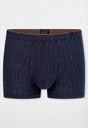 Shorts van modalvezel met patroon, diepblauw - Long Life Soft