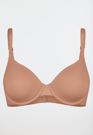 Soutien-gorge à coques avec armatures et bonnets coulissants rouille - Unique Micro