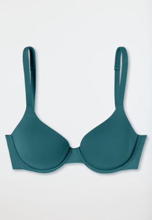Reggiseno con ferretto e coppe scorrevoli verde - Unique Micro