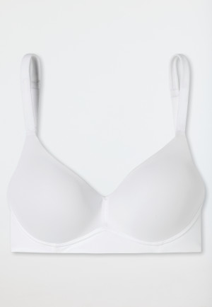 Soft bra with cup Medium Support white - Unique Micro