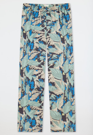 Lange loungebroek van viscose met veelkleurige bedrukking - Mix+ Relax