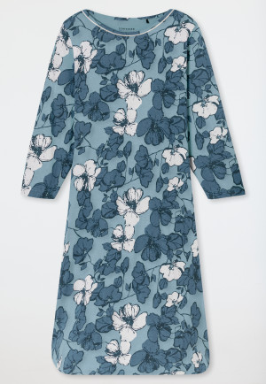 Nachthemd 3/4-Arm Blumenprint mineral - Comfort Nightwear