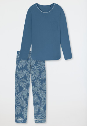 Schlafanzug lang atlantikblau - Comfort Nightwear