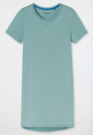 Sleep shirt short sleeve print jade - Casual Essentials