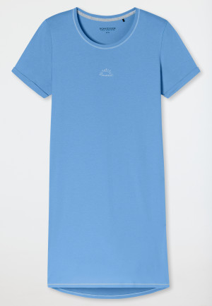 Sleep shirt short sleeve print light blue - Casual Essentials