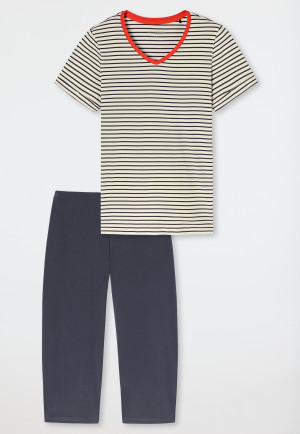 Pyjama long 3/4 off-white - Casual Essentials