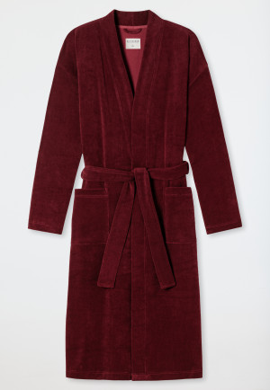 Leichtfrottee badjas bordeaux - Feather Terry