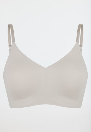 Bustier Mikrofaser herausnehmbare Pads grau-jaspe - Invisible Soft
