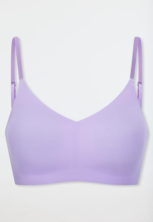 Microfiber Bustier with Removable Pads, soft purple - Invisible Soft