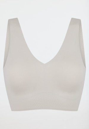 Bustier Mikrofaser herausnehmbare Pads grau-jaspe - Invisible Soft
