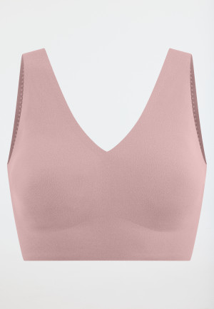 Bustier microvezel uitneembare pads zacht roze - Invisible Soft