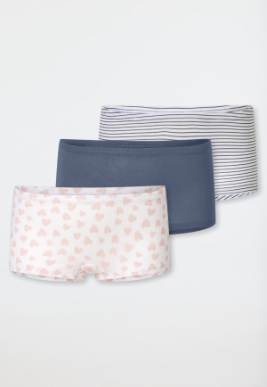 3-pack shorts heart striping multi-colored - 95/5