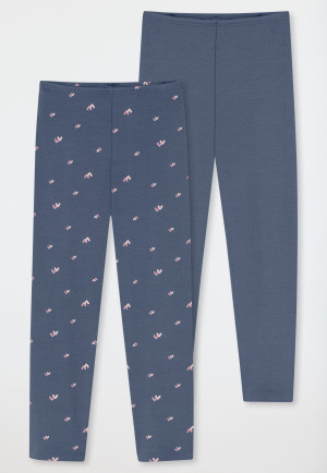 2-pack leggings dark blue - 95/5