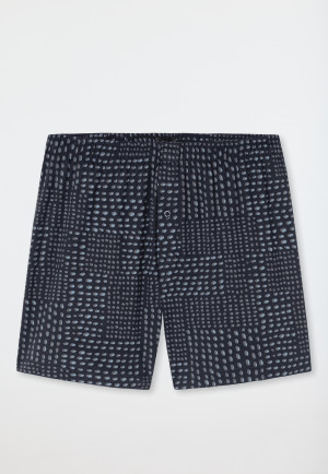 Interlock boxer shorts graphite patterned - Fine Interlock