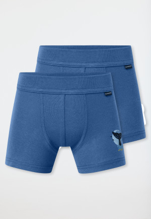 Shorts 2er-Pack Wal blau - Fine Rib