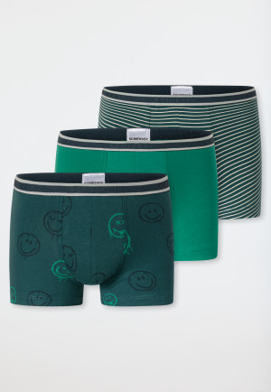 Lot de 3 shorts à rayures « Smileys » verts - 95/5