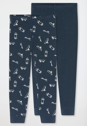Lange onderbroek, set van 2, Skateboards, donkerblauw - 95/5
