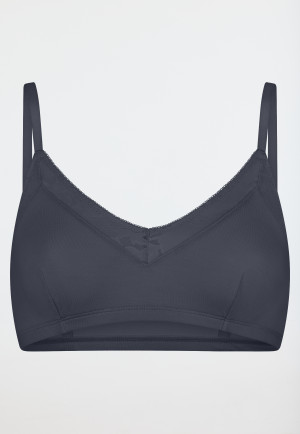 Brassière dentelle sans armatures graphite - Modern Lace