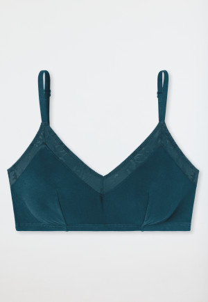 Bustier kant zonder beugel petrol - Modern Lace