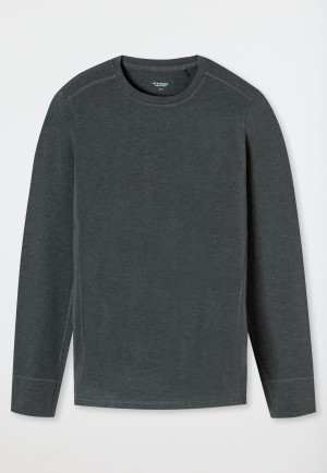 Maglietta manica lunga warming grigio scuro screziato - Casual Warming