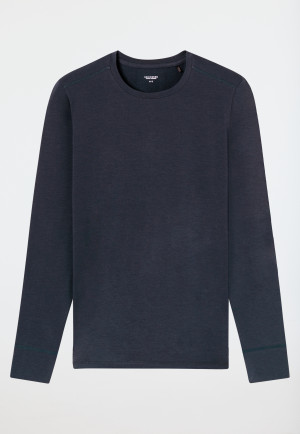 Maglietta manica lunga blu notte - Casual Warming