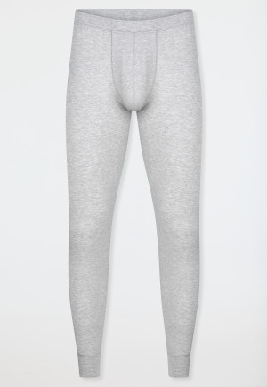 Lang, warme broek in gemêleerd grijs - Casual Warming