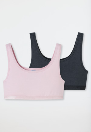 Bustini confezione da 2 nero/rosa tenue - 95/5