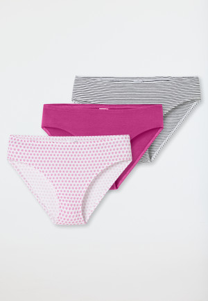 Confezione da 3 pezzi a righe multicolori - 95/5