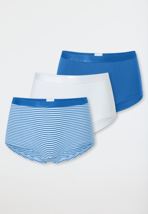 Shorts 3-pack Organic Cotton white/blue - 95/5