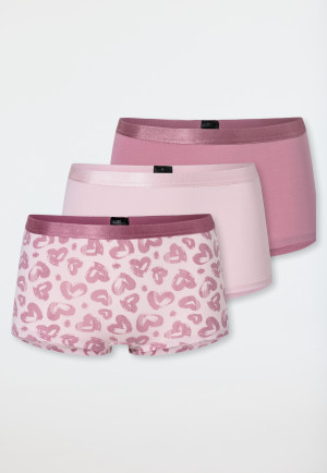 Shorts 3er-Pack Organic Cotton rosenholz/ zartrosa - 95/5