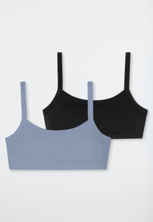 Bustiers 2er-Pack schwarz/ blaugrau - Fresh Vibe