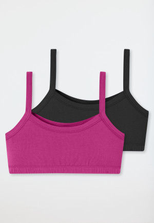 Bustiers 2er-Pack pink/schwarz - Fresh Vibe