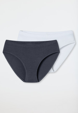 2-pack briefs white/ graphite - Fresh Vibe