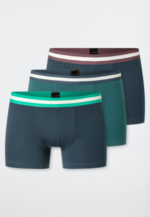 Lot de 3 shorts bleu foncé/vert - 95/5