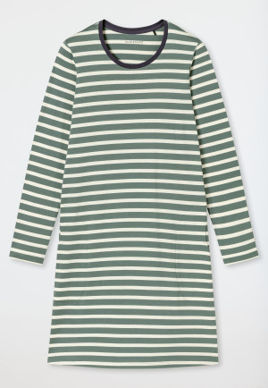 Sleep shirt long-sleeve striping mineral - Casual Essentials
