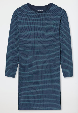 Nachthemd met lange mouwen, diepblauw - Comfort Essentials